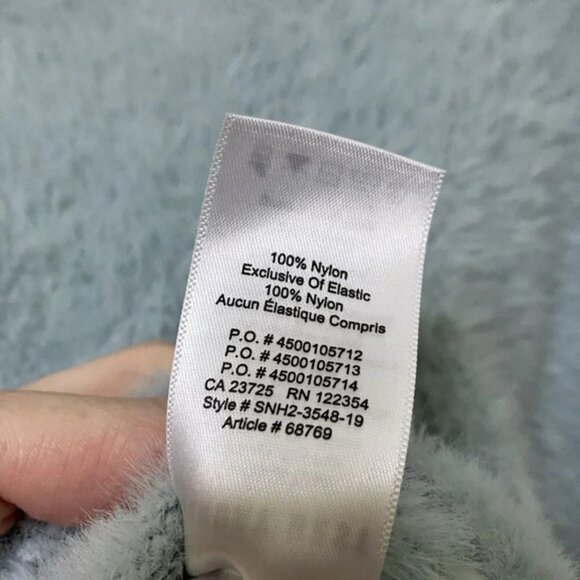 Aritzia Sunday Best Fuzzy Eyelash Blue Cropped Sweater Womens Small - Picture 3 of 5
